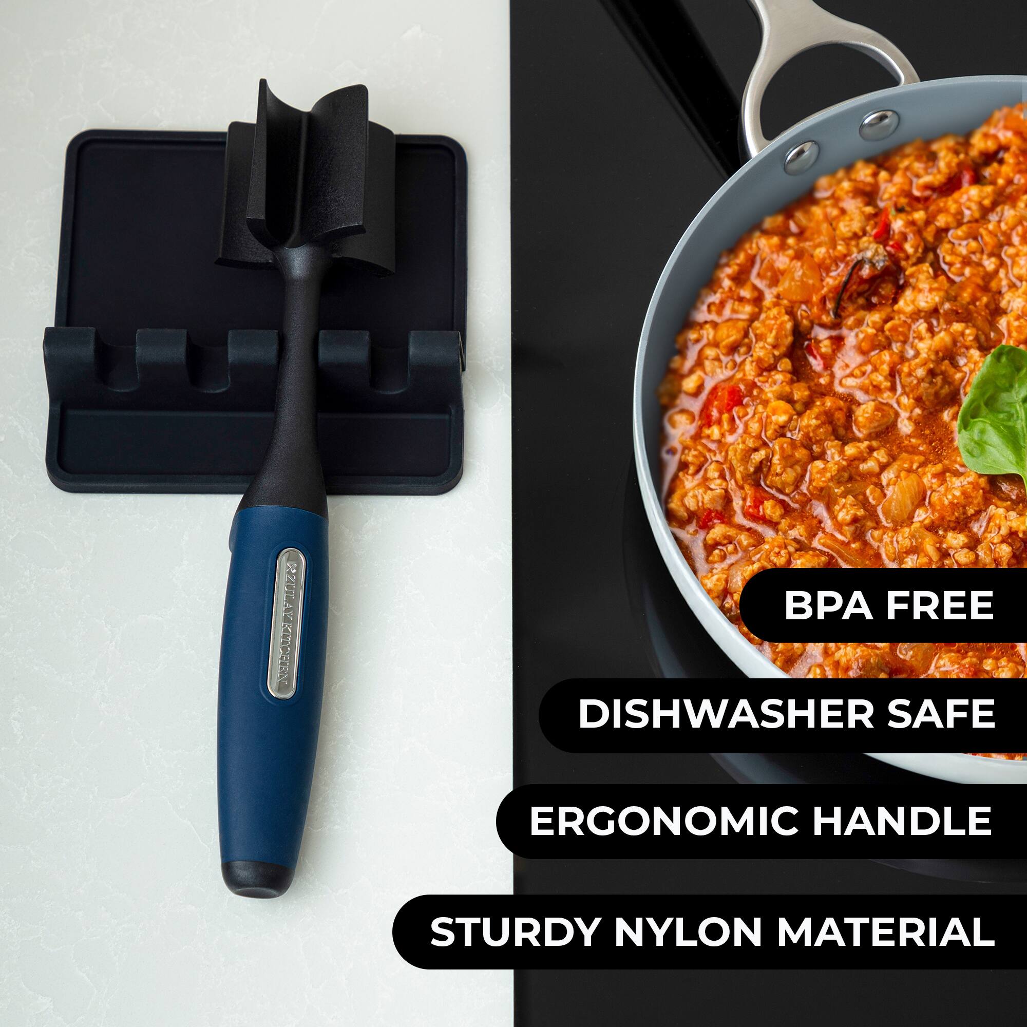 20 AT KIESN BP FREE DISHWASHER SAFE ERGONOMIC HANDLE STURDY NYLON MATERIAL

- BPA FREE
- DISHWASHER SAFE
- ERGONOMIC HANDLE
- STURDY NYLON MATERIAL