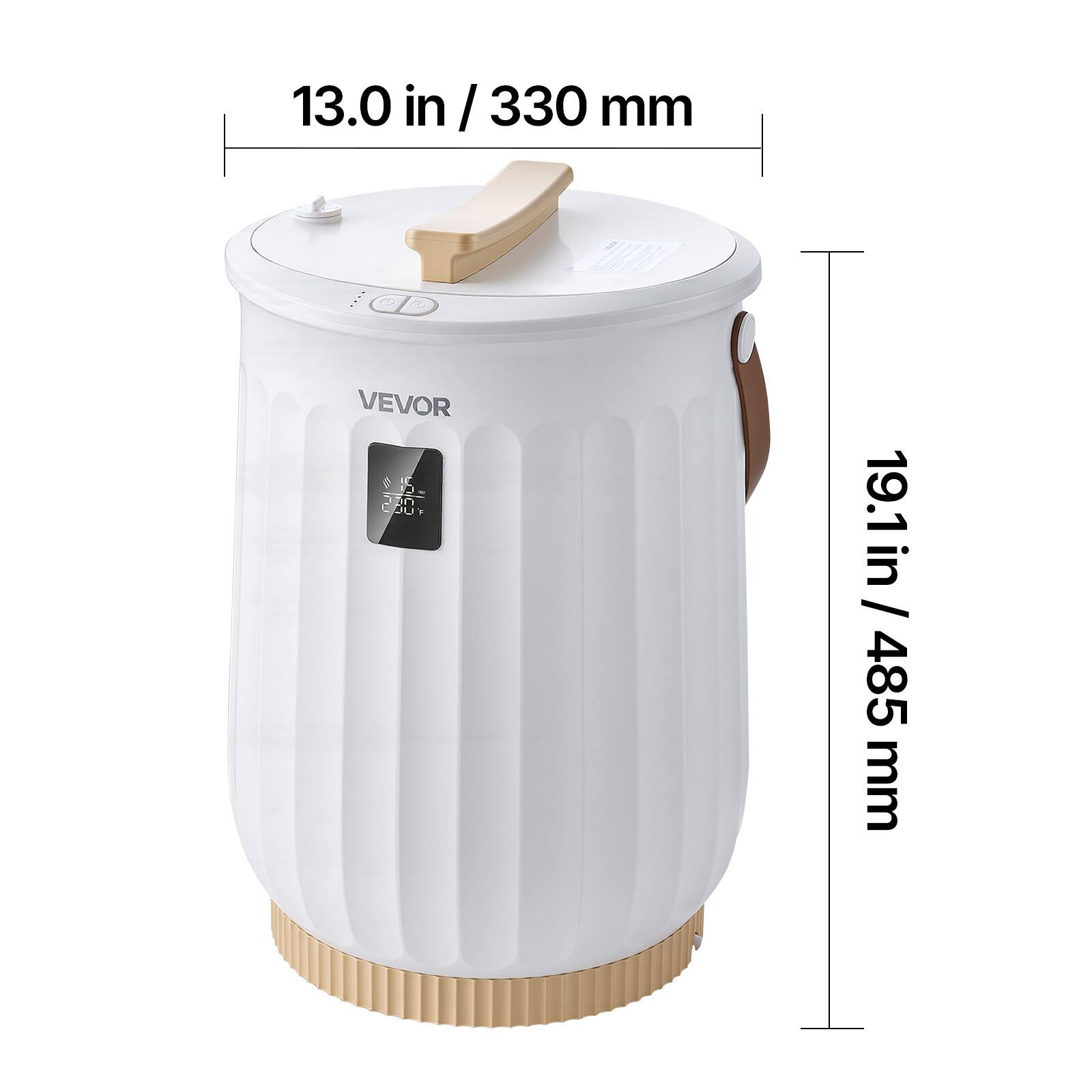 13.0 in / 330 mm

VEVOR

19.1 in / 485 mm