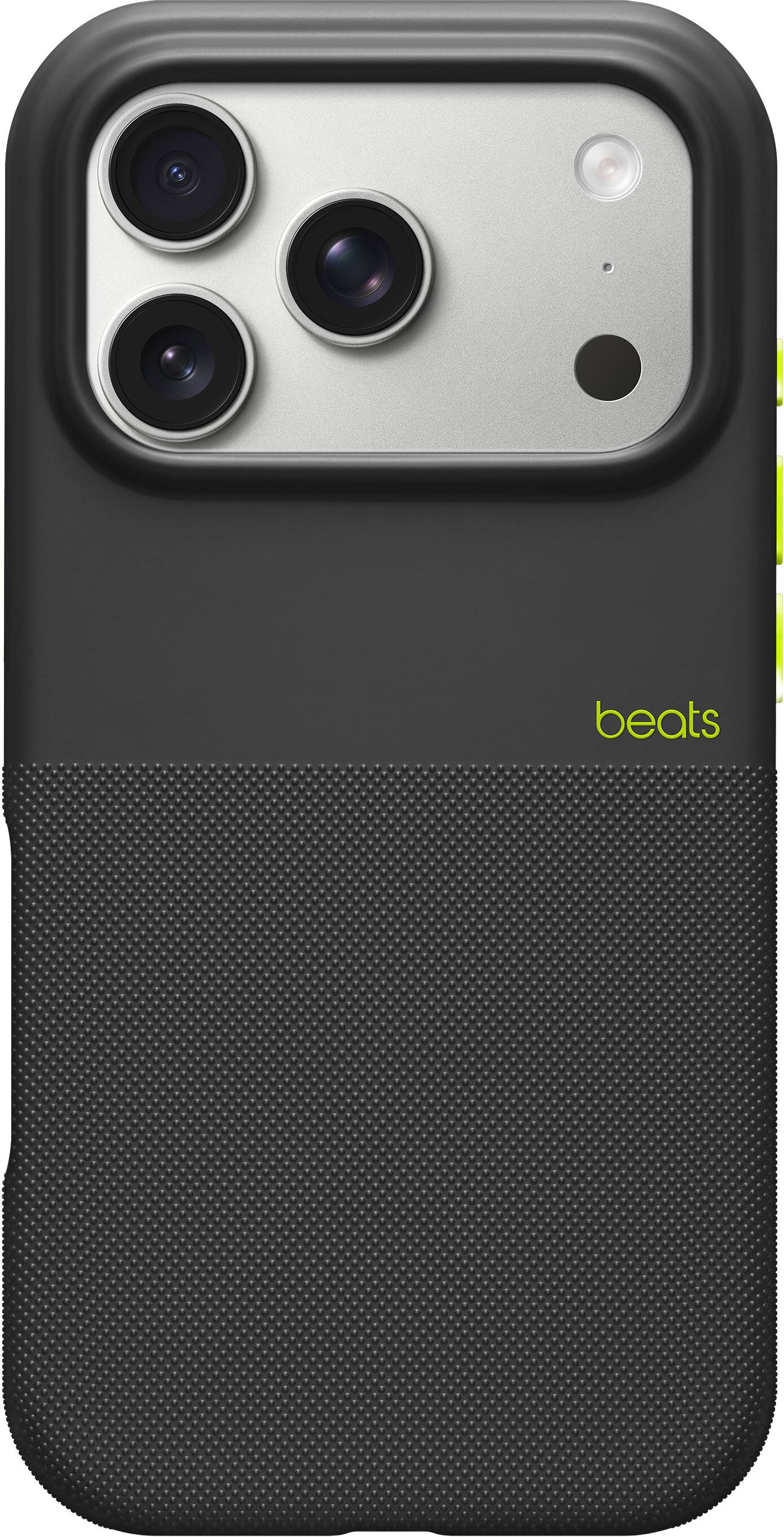 Front. Beats - iPhone 17 Pro Rugged Case with MagSafe and Camera Control - Everest Black.
