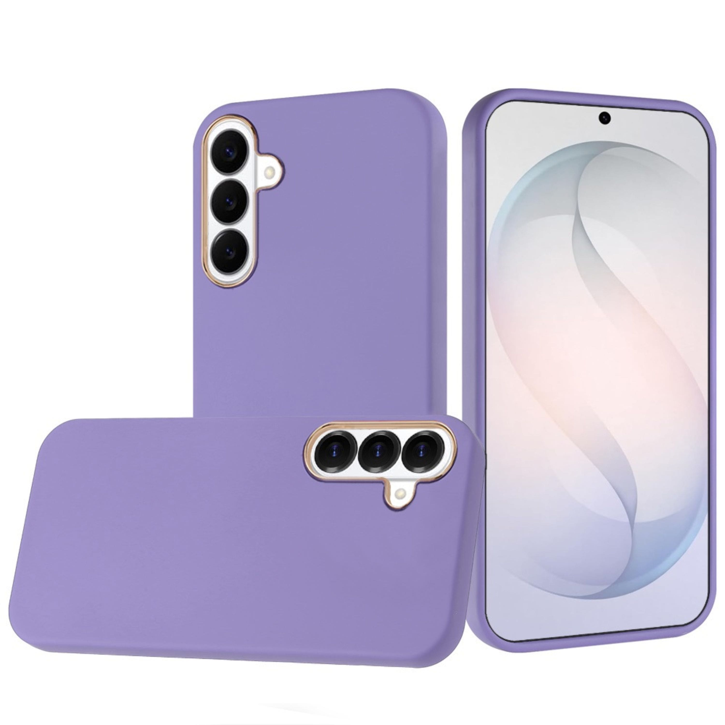 Kitcheniva - Premium Soft Cover With Chrome Buttons Tempered Glass For Samsung S26 FE - Dark Purple price history on PriceWatchPro