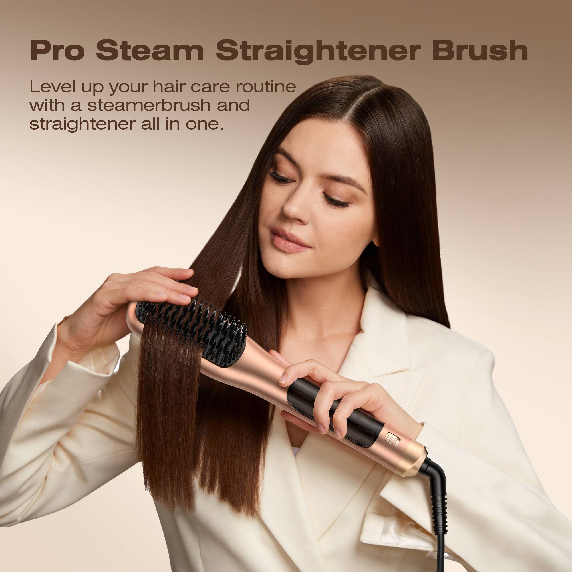Pro Steam Straightener Brush

Level up your hair care routine with a steamerbrush and straightener all in one.