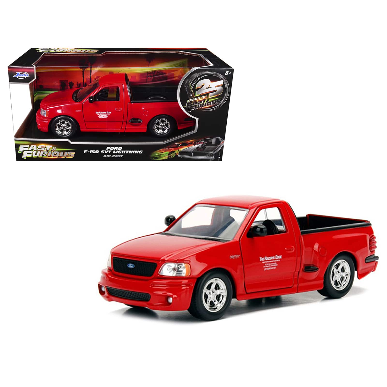 "Ford F-150 SVT Lightning Pickup Truck Red ""25 Years of Fast & Furious"" Series 1/24 Diecast Model Car by Jada" price history on PriceWatchPro