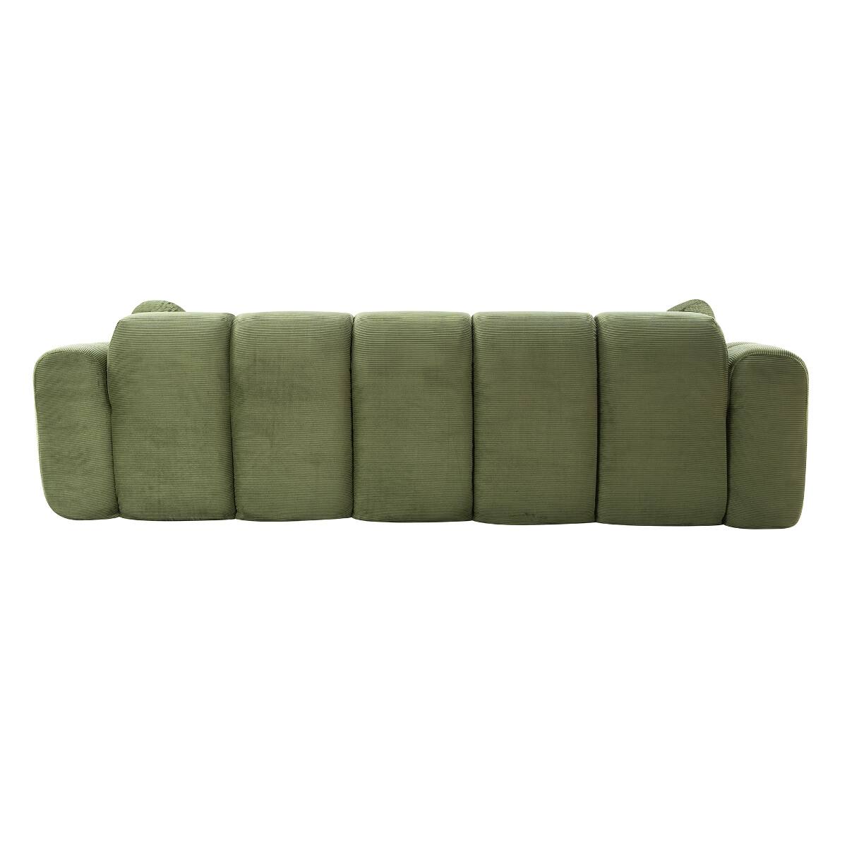 Alt View 9. Ropilly - Ropilly Extra Large Corduroy Sofa, Sofa in a Box, Green 3 Seater Upholstered Sofa with 2 Pillows - Green.