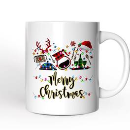 OrnamentallyYou - Waitress Buffalo Plaid Mug Christmas Gift - White