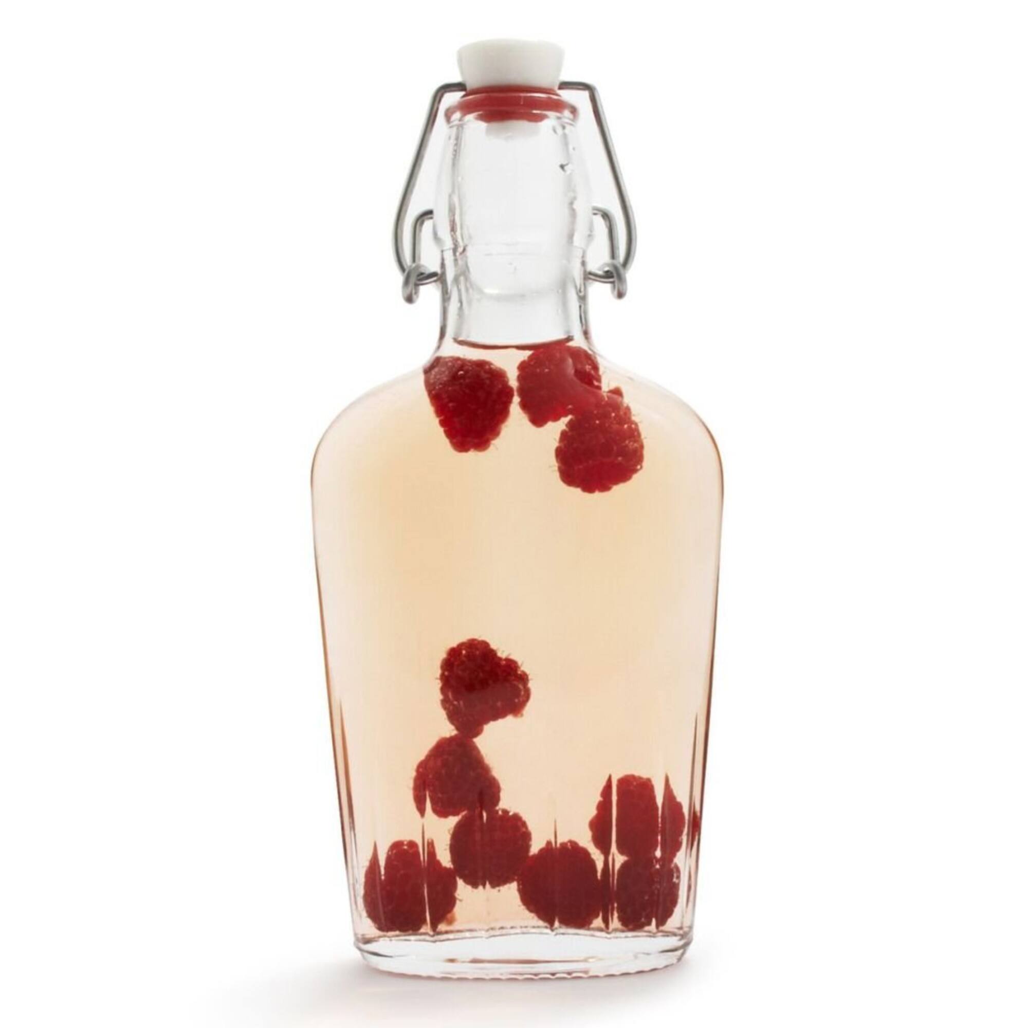 Angle. Bormioli Rocco - Bormioli Rocco Fiaschetta Glass Pocket Flask 17 oz Clear Leak Resistant Dishwasher Safe - Clear.