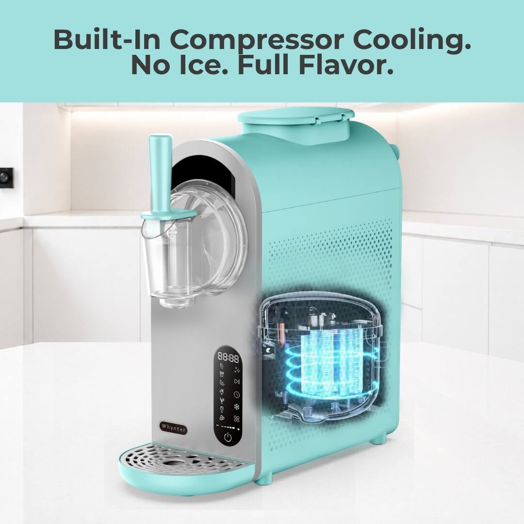 Built-In Compressor Cooling. No Ice. Full Flavor.