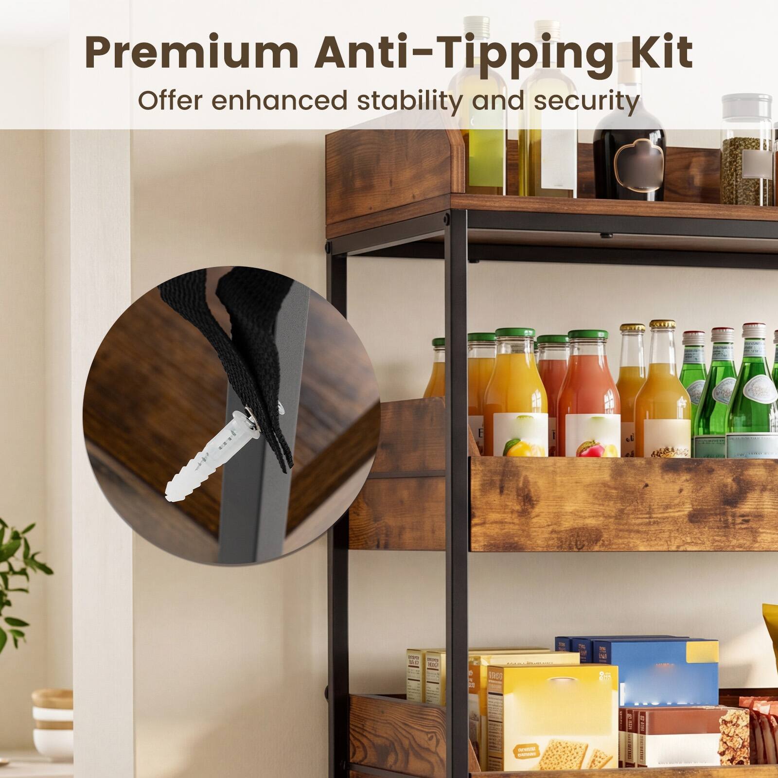 Premium Anti-Tipping Kit  
Offer enhanced stability and security