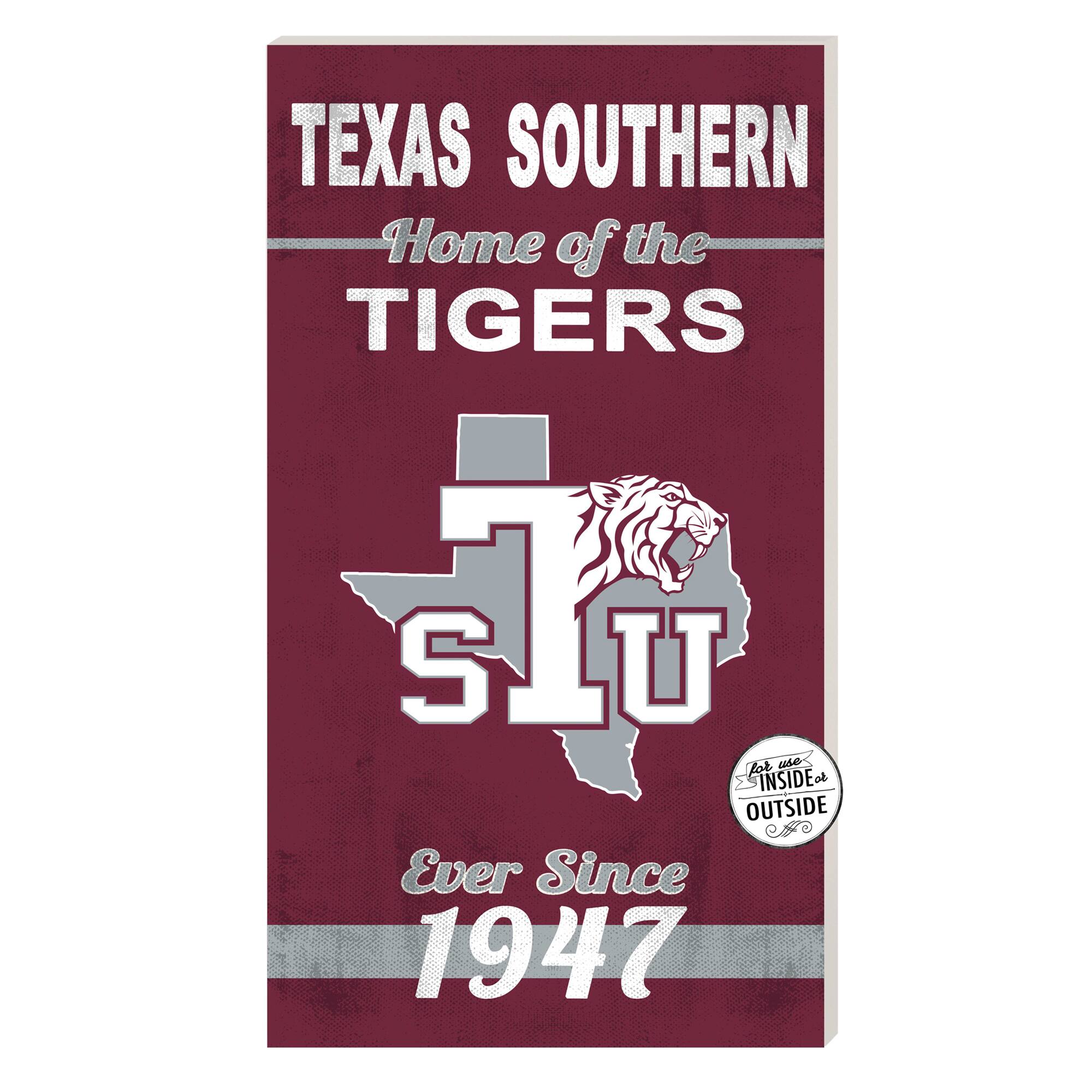 Texas Southern Tigers 11'' x 20'' Home Of The Sign