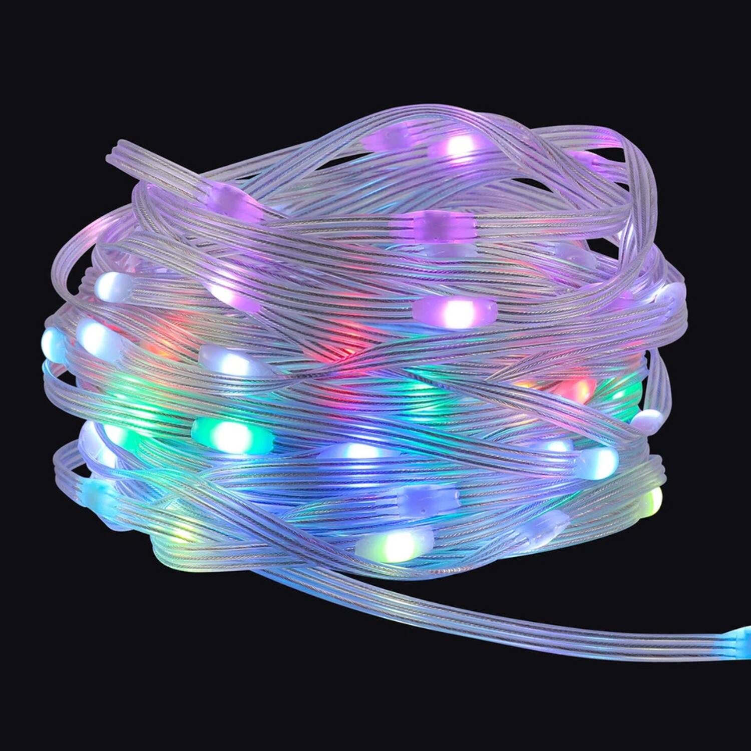 Angle. Stock Preferred - 33ft RGB LED Strip Lights with App and Remote Control, 100 LEDs - Multi-color.