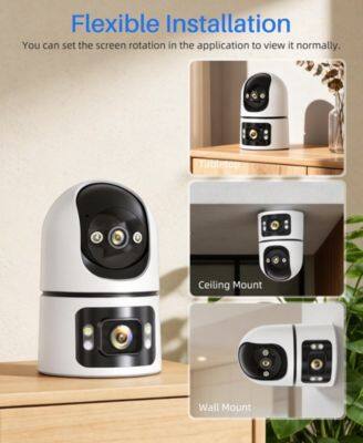 Flexible Installation  
You can set the screen rotation in the application to view it normally.  
Ceiling Mount  
Wall Mount