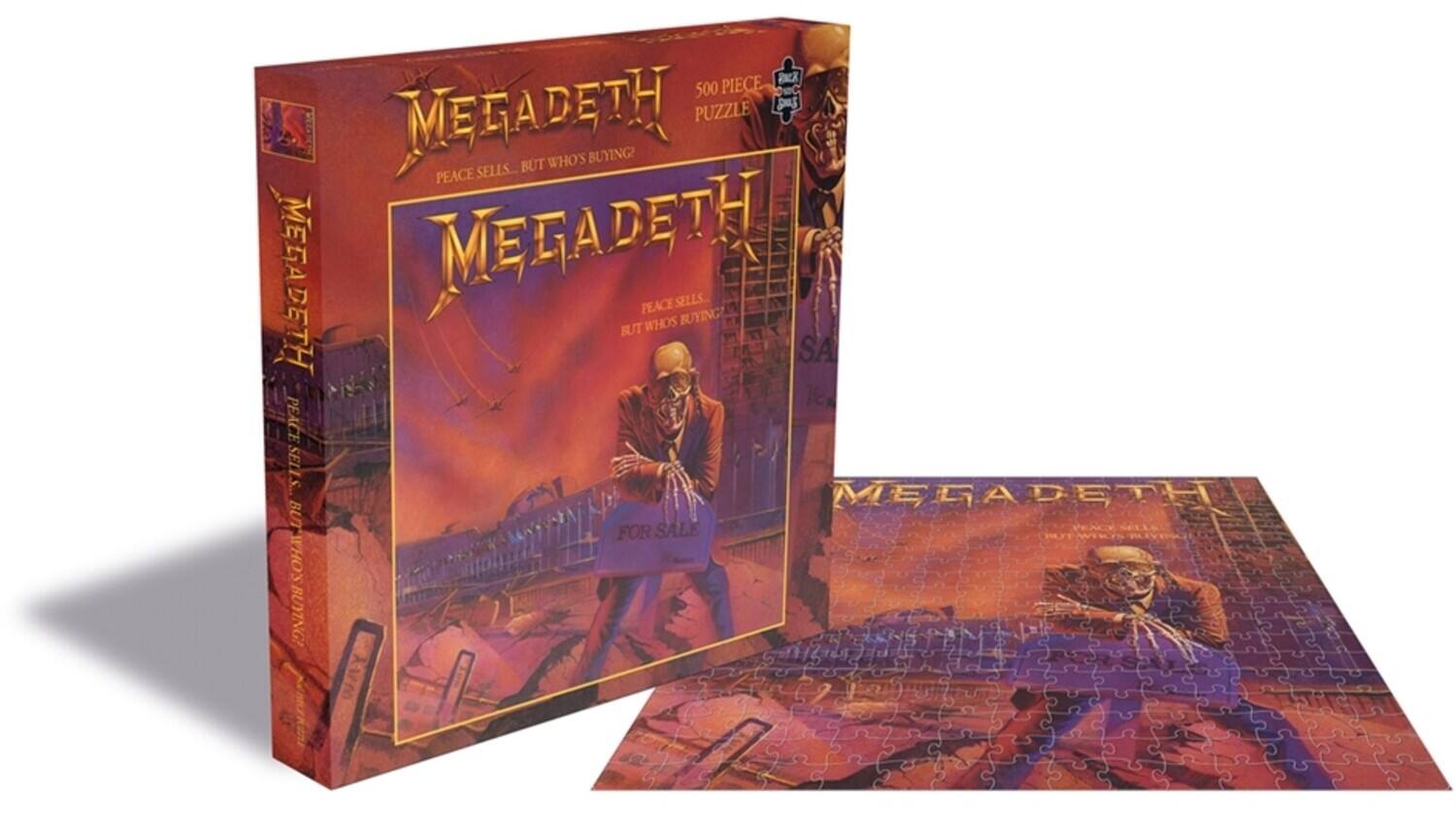 MEGADETH  
500 PIECE PUZZLE  
PEACE SELLS... BUT WHO'S BUYING  
MEGADETH  
PEACE SELLS... BUT WHO'S BUYING  
MEGADETH  
PEACE SELLS... BUT WHO'S BUYING