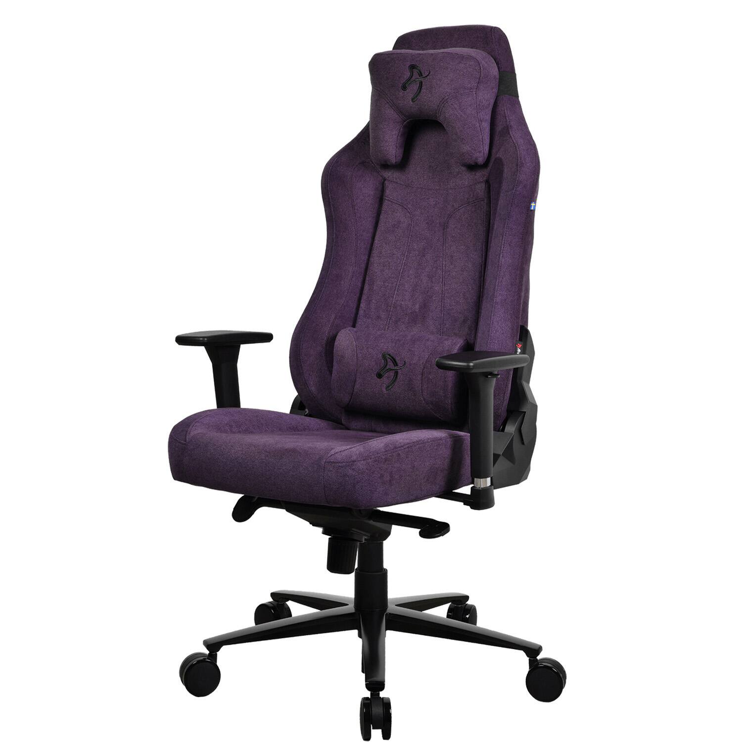 Left. Arozzi - Vernazza Soft Fabric Gaming Chair - Purple.
