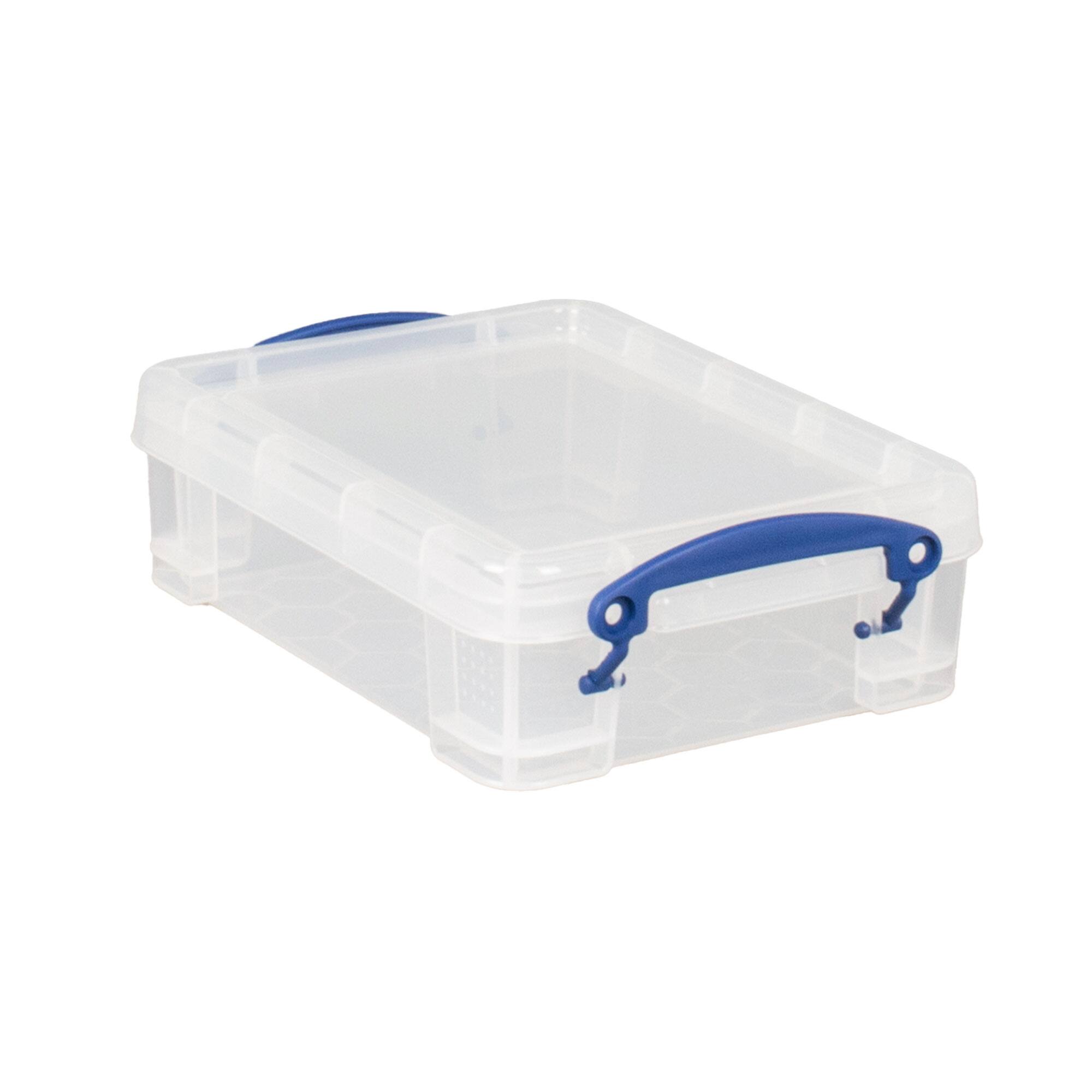 Alt View 4. Really Useful Box - Really Useful Box 1.75L Storage Bin w/Snap Lid & Clip Lock Handle, (4 Pack) - Clear.