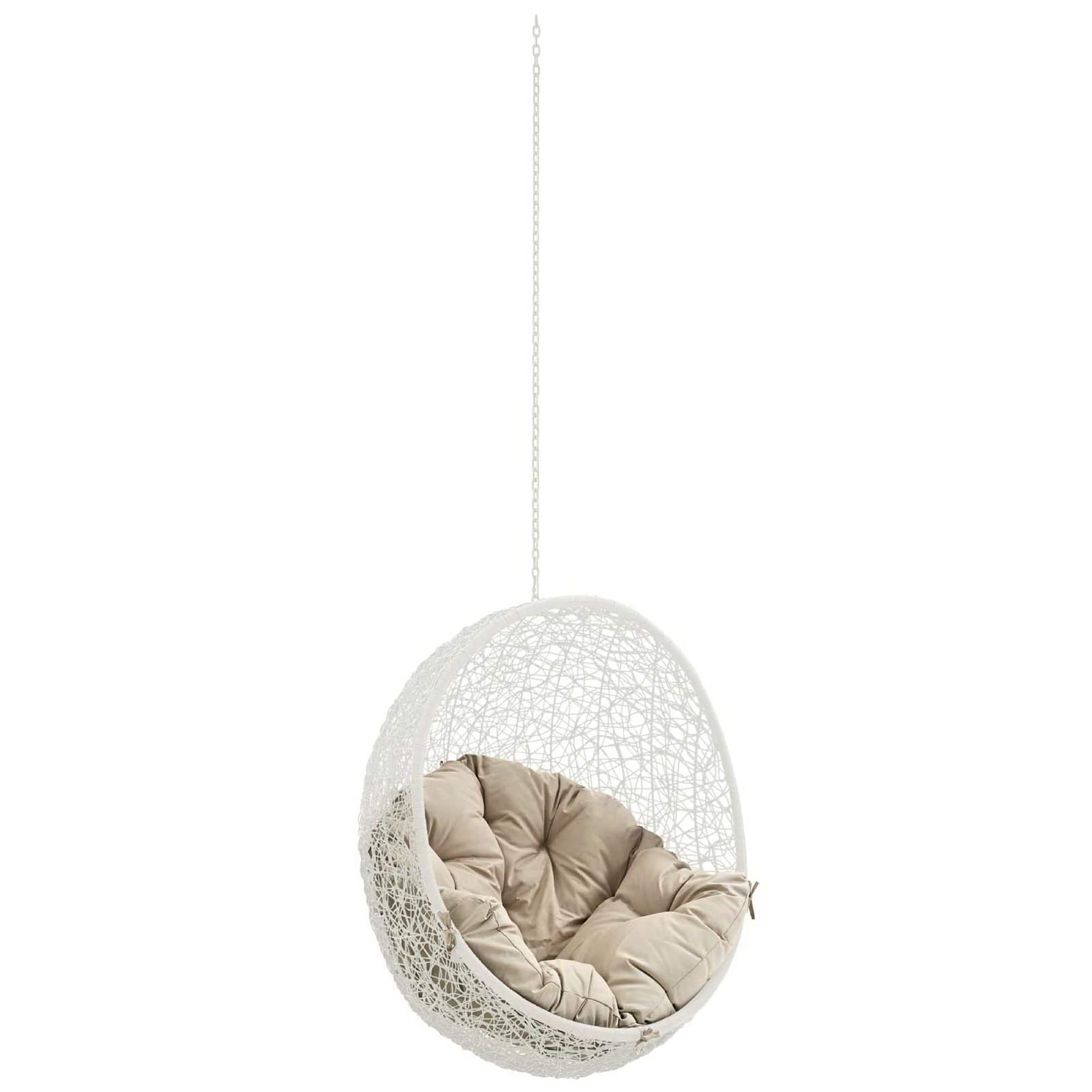 Hide Outdoor Patio Swing Chair Without Stand by Modway - White Beige price history on PriceWatchPro