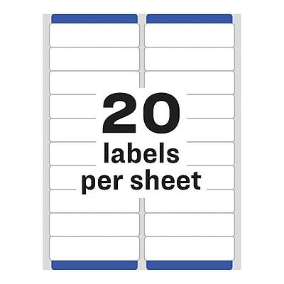 20 labels per sheet