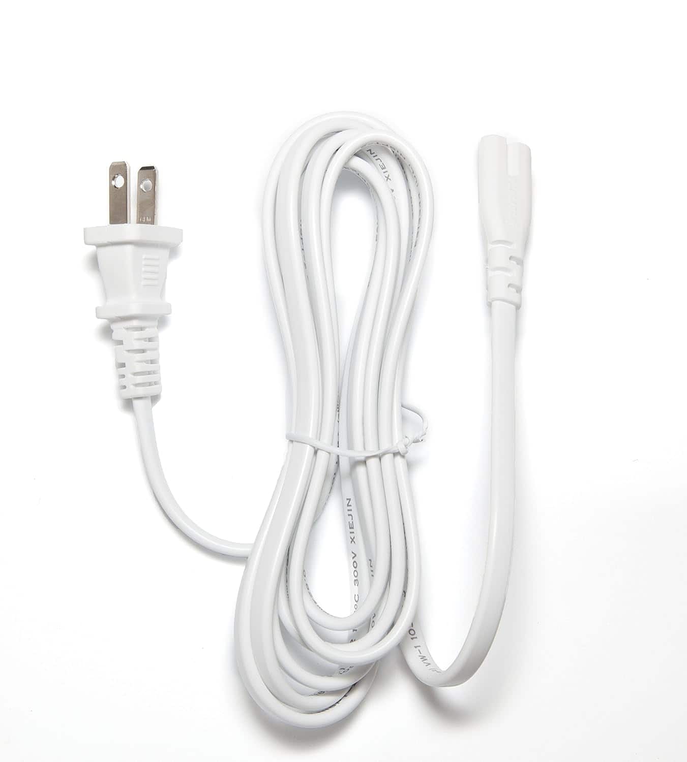 OMNIHIL - [UL Listed] White 8 Foot Long AC Power Cord Compatible with HP OFFICEJET 250