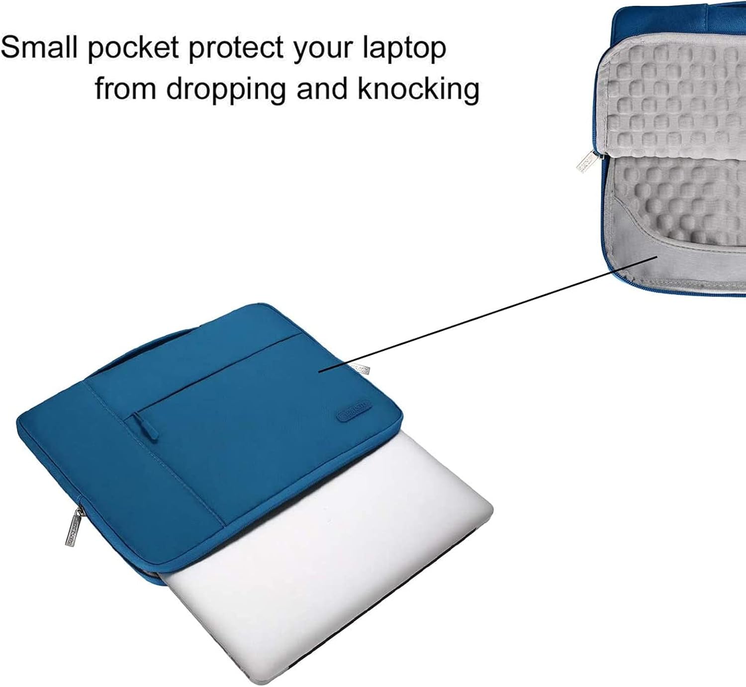 Small pocket protect your laptop from dropping and knocking.