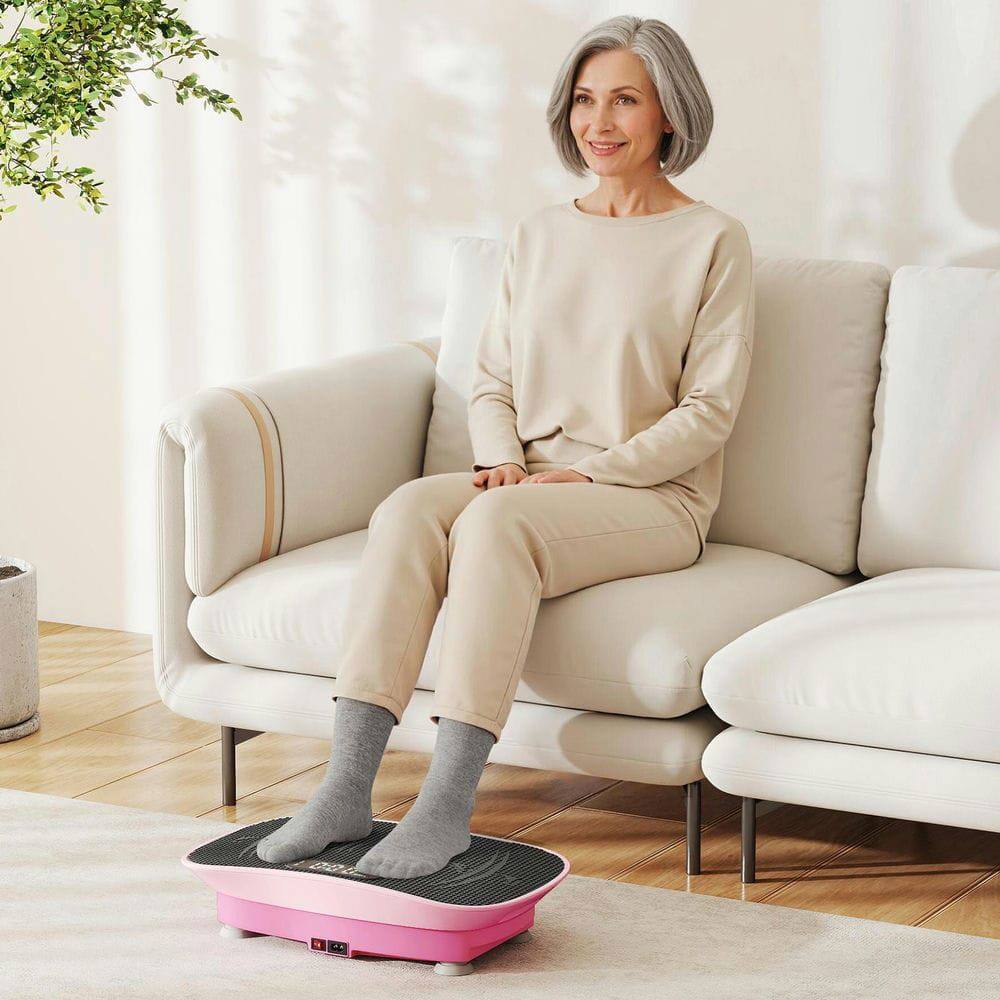 Alt View 4. Resenkos - Whole Body Vibration Plate Machine with 10 Speeds - Pink.