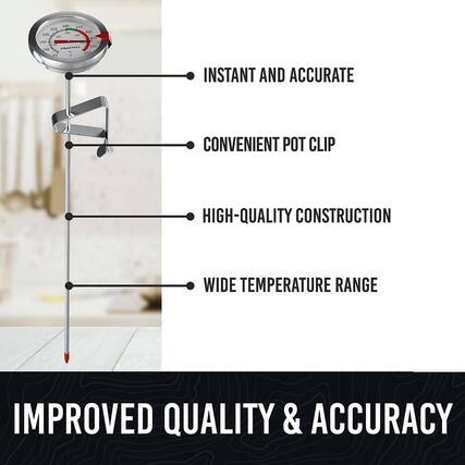 - INSTANT AND ACCURATE
- CONVENIENT POT CLIP
- HIGH-QUALITY CONSTRUCTION
- WIDE TEMPERATURE RANGE
IMPROVED QUALITY & ACCURACY