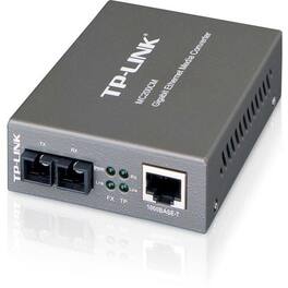 TP-Link - MC200CM - Gigabit SFP to RJ45 Fiber Media Converter - Fiber to Ethernet Converter 10/100/1000Mbps RJ45 - Black