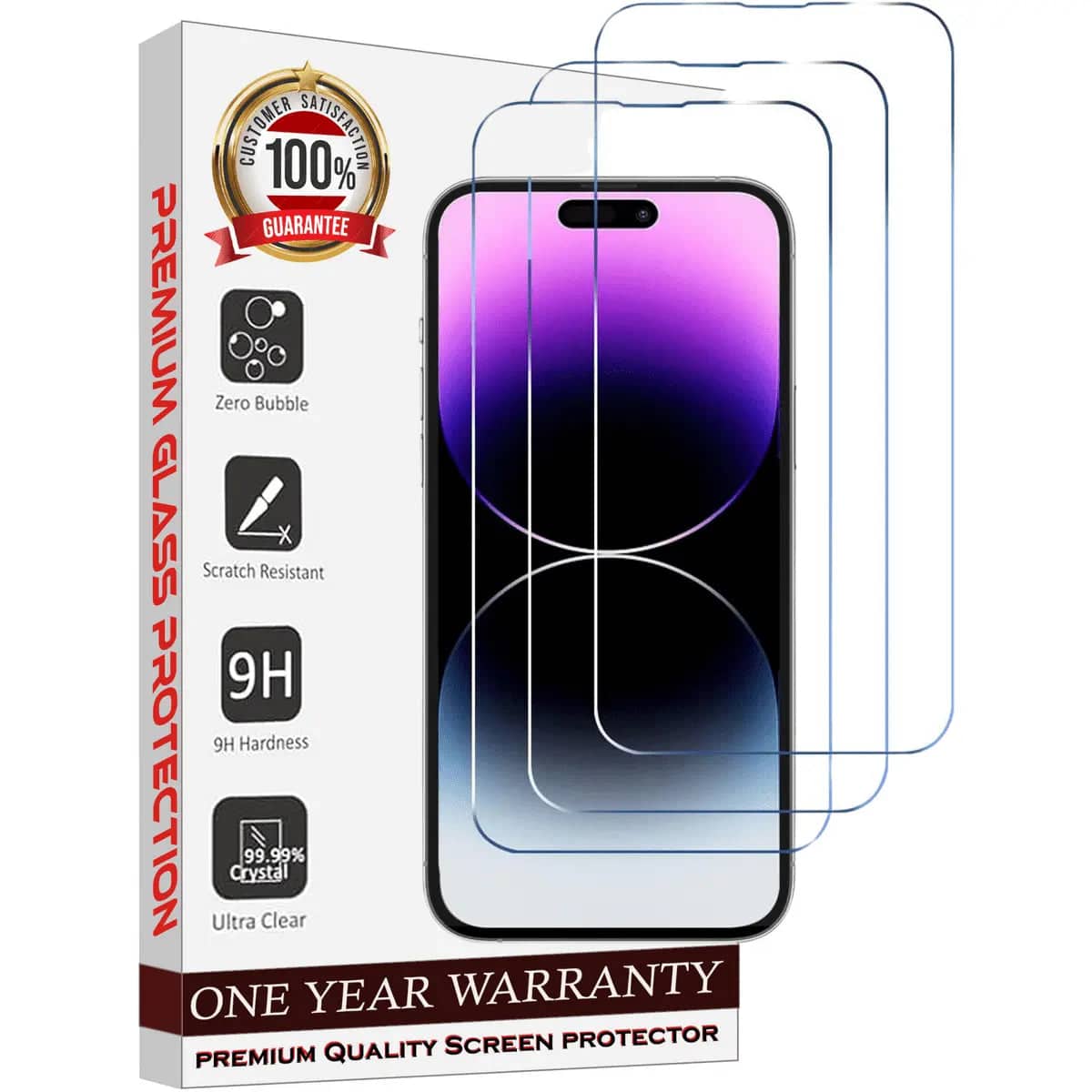 Entronix - Clear Screen Protector For iPhone XS Max - 3-Piece Combo - Transparent