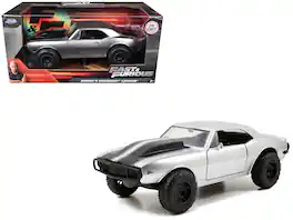 Roman's Chevrolet Camaro Z/28 "Fast & Furious 7" Movie 1/24 Diecast Model Car by Jada - Silver