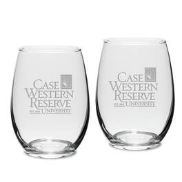 Jardine - Case Western Reserve University 15oz. 2-Piece Stemless Wine Glass Set - Multicolor
