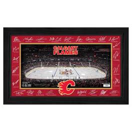 Highland Mint - Calgary Flames Limited Edition 2025 Facsimile Signature Rink Framed Photograph - Multicolor