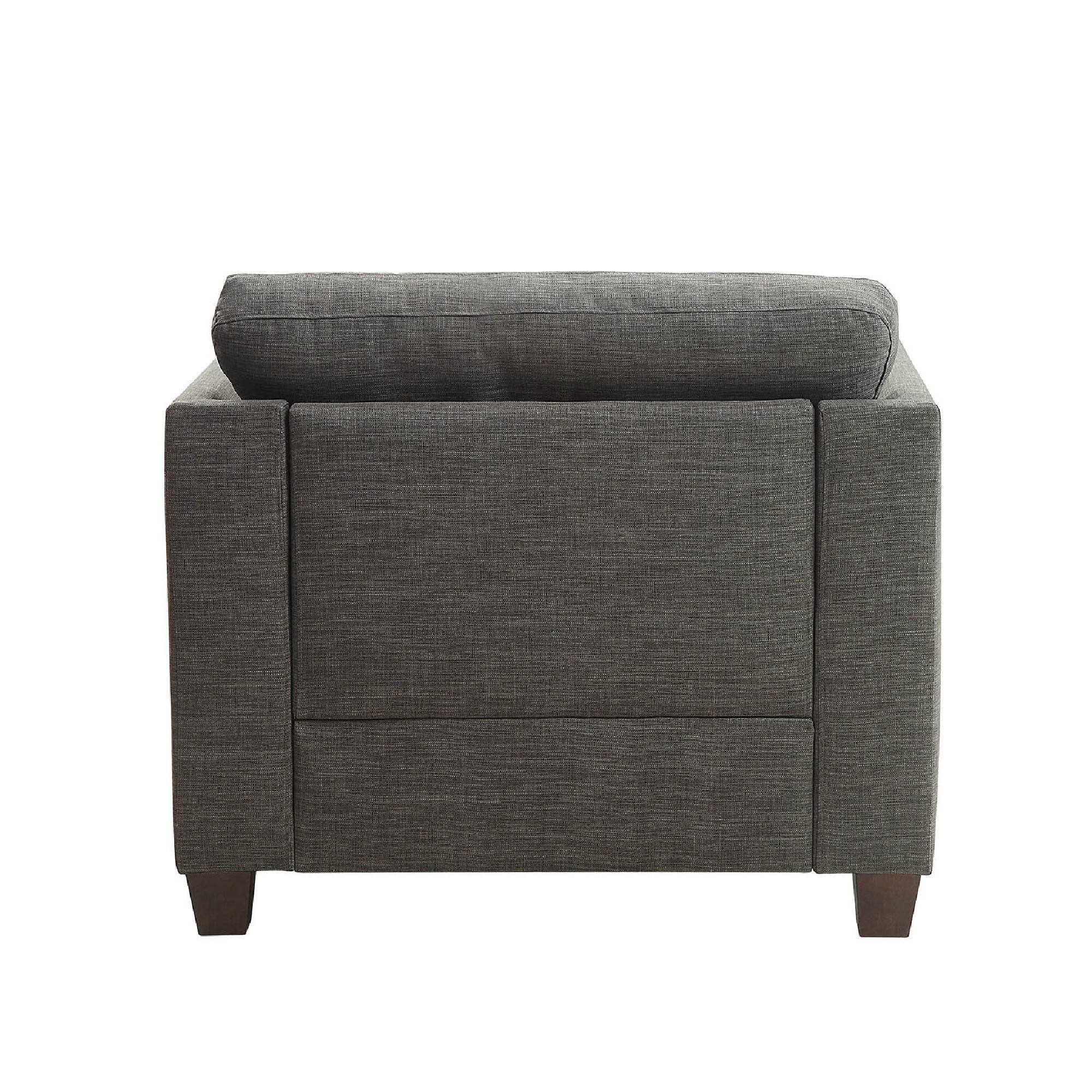 Alt View 3. Manhattan Lane - 34 Inch Wide Nailhead Fabric Upholstered Accent Chair - Gray.