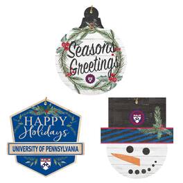 Jardine - Pennsylvania Quakers Ornament Bundle - White