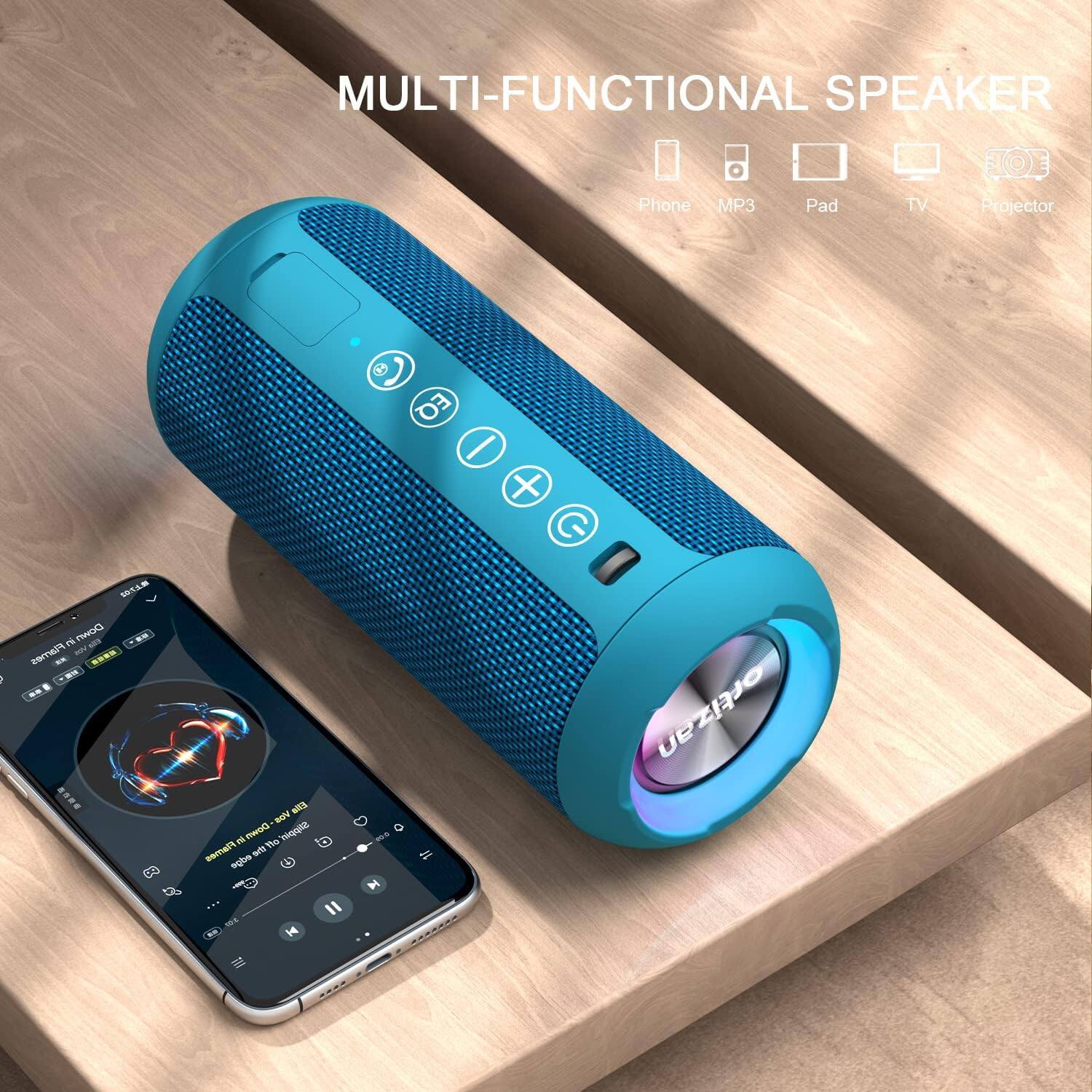 MULTI-FUNCTIONAL SPEAKER  
Phone MP3 Pad TV Projector  

EQ - + G 101 LM T% Down - Flames  
a. em .. ... - . AS MD 1 Dorwn Stigin o No Flames M edge " - 5 H TES M = ortizan UR