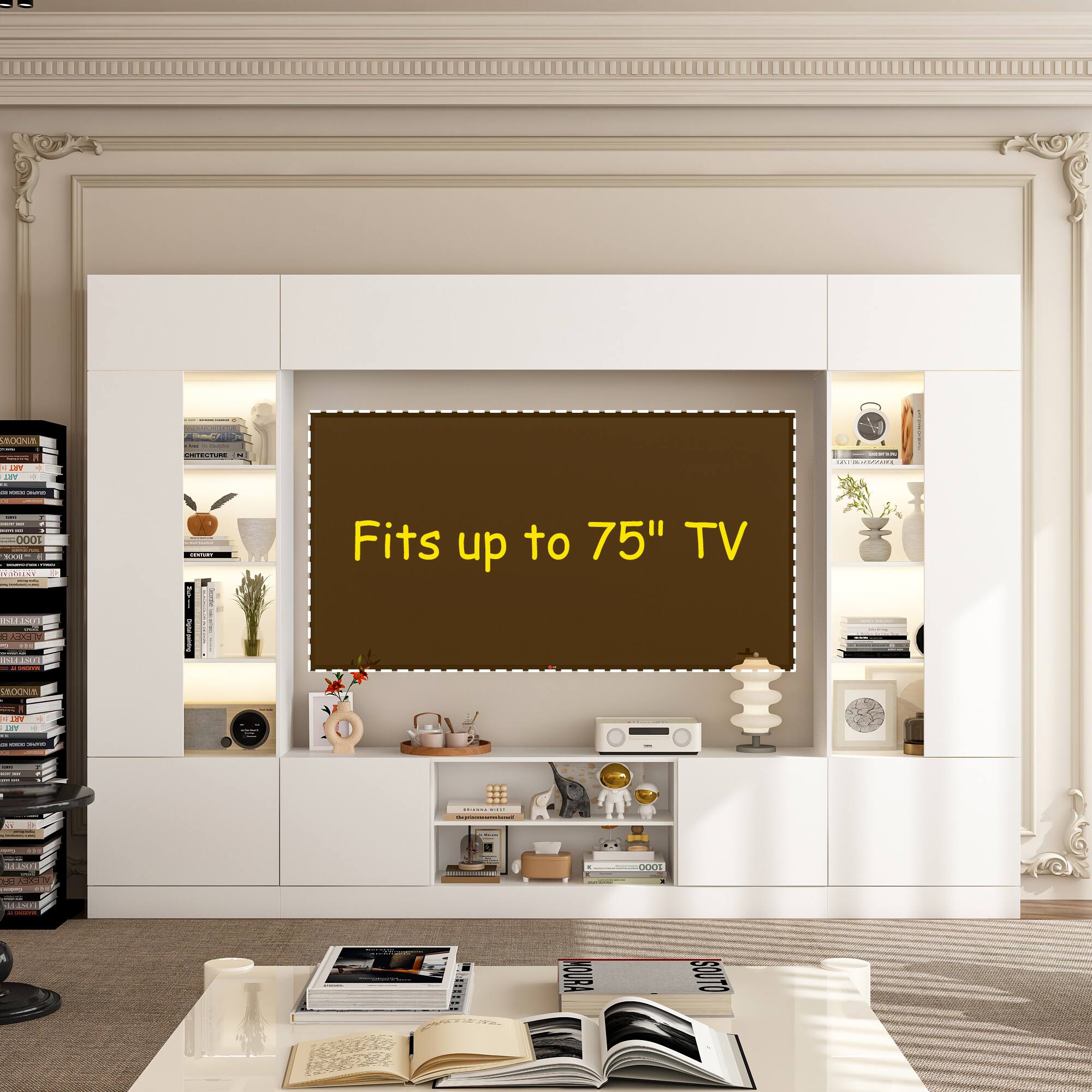 "Fits up to 75" TV"
