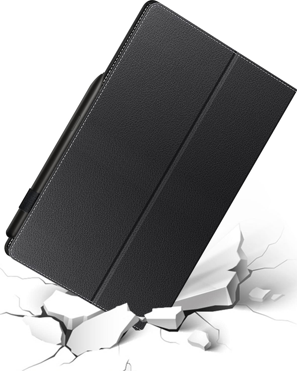 Alt View 16. SaharaCase - Folio Case for Samsung Galaxy Tab S7 FE, Tab S8+, Tab S9+, and Tab S9 FE+ - Black.