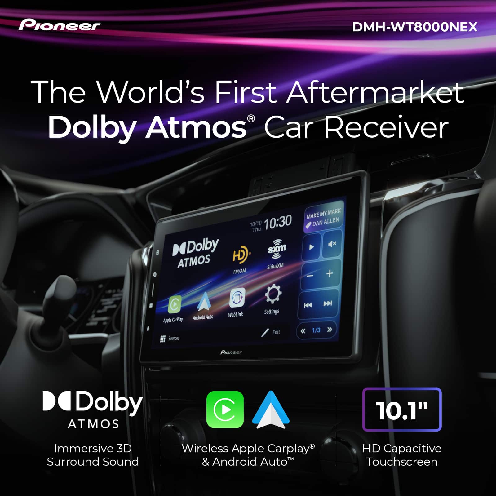 Pioneer DMH WT8000NEX Single DIN 10.1