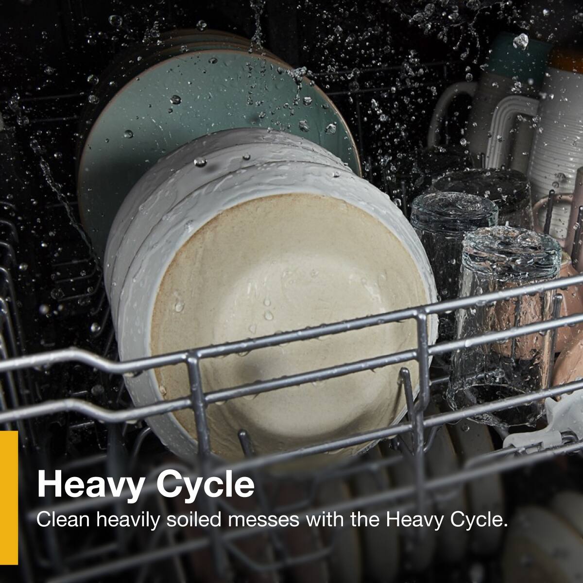 Heavy Cycle  
Clean heavily soiled messes with the Heavy Cycle.