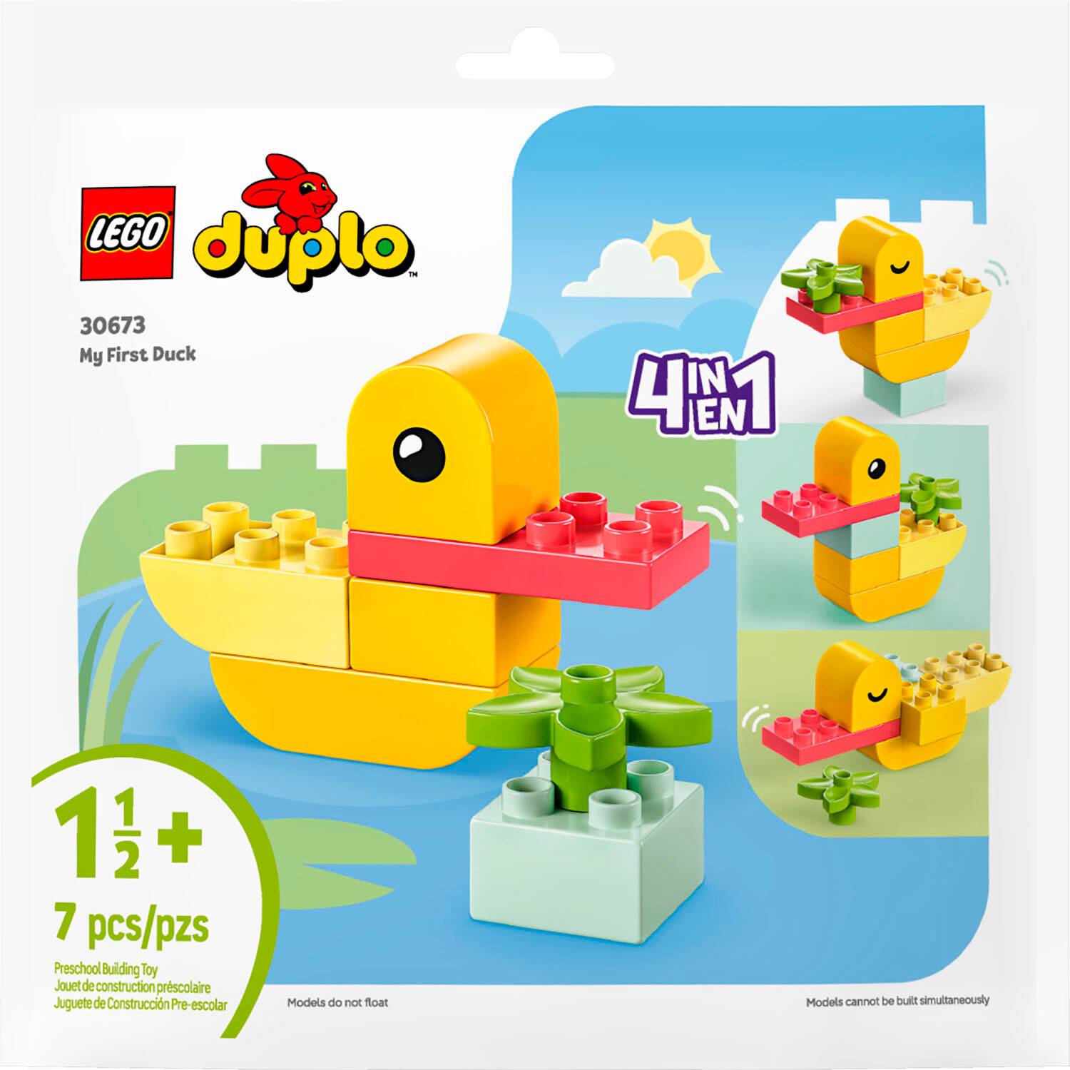 LEGO duplo - 30673 My First Duck 4+1 2+7 pcs/pzs Preschool Building Toy Jouet de construction prescolaire Juguete de Construccin Pre- escolar Models do not float Models cannot be built simultaneously