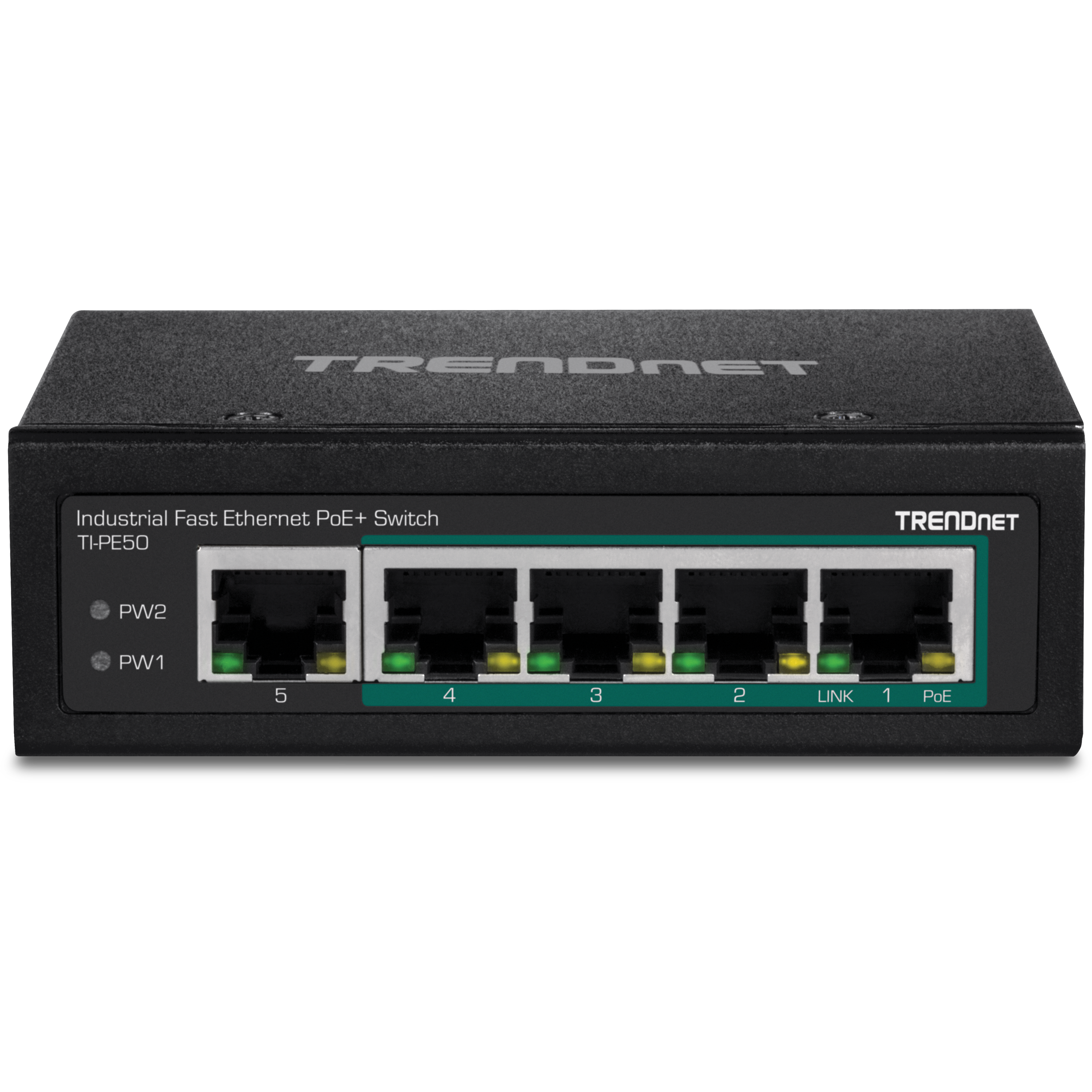 TRENDNET Industrial Fast Ethernet PoE+ Switch TI-PE50

PW2 PW1 5 4 3 2 LINK 1 PoE