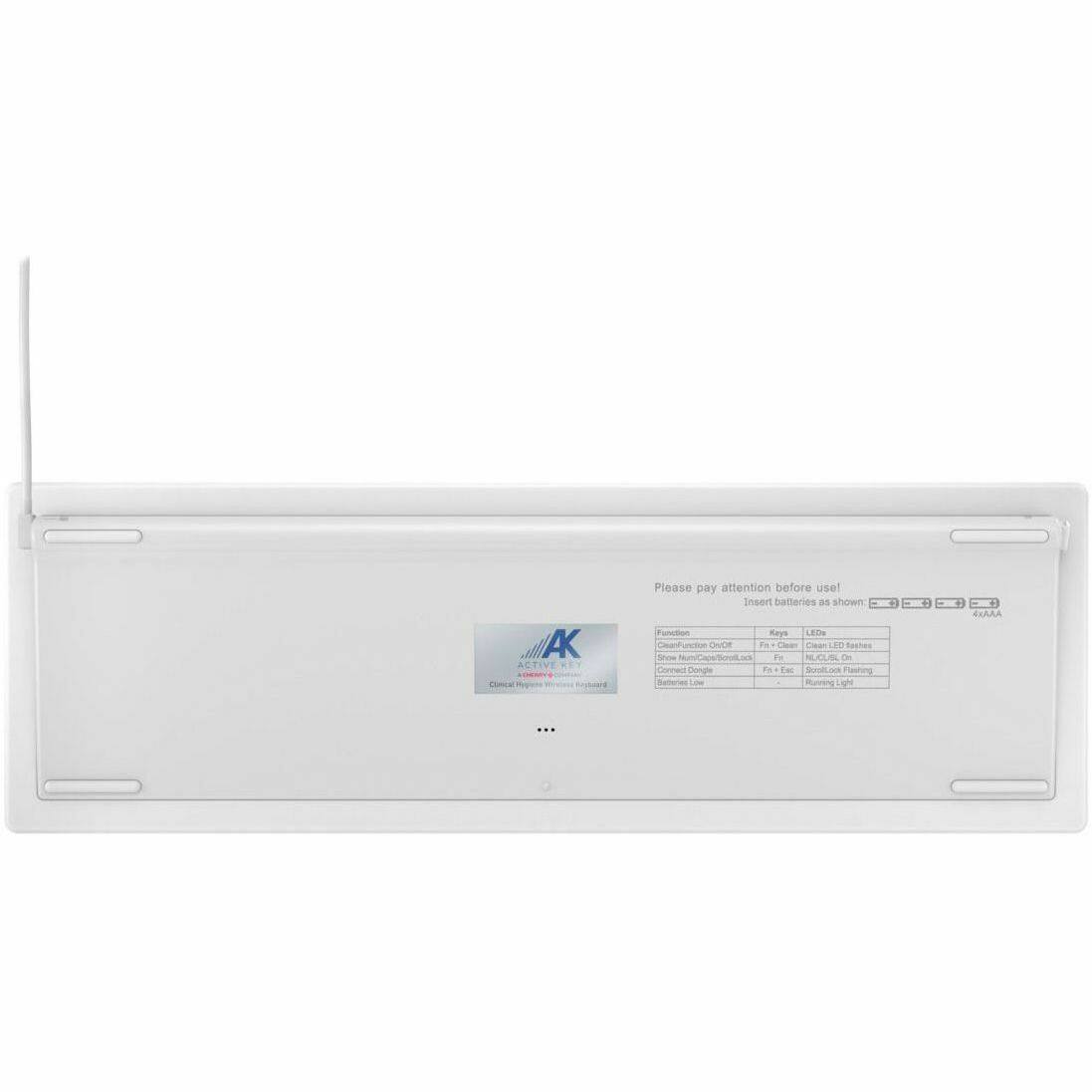 Please pay attention before use!  
Insert batteries as shown:  
[Diagram of battery placement]  

AK ACTIVE  
[Logo]  
[Text: "Clinic Remote Control"]  

Control Function:  
- Power ON/OFF  
- Show Menu/Capsule/Brilliant  
- Connect Dongle  
- Battery Low  

LED Status:  
- Fx: Clean  
- Fx +: Stool/Flush  
- NLQC: On  
- Running Light  

Please pay attention before use!  
Insert batteries as shown:  
[Diagram of battery placement]  

AK ACTIVE  
[Logo]  
[Text: "Clinic Remote Control"]  

Control Function:  
- Power ON/OFF  
- Show Menu/Capsule/Brilliant  
- Connect Dongle  
- Battery Low  

LED Status:  
- Fx: Clean  
- Fx +: Stool/Flush  
- NLQC: On  
- Running Light