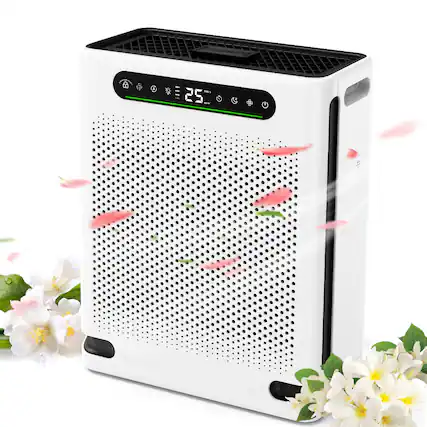 Front. Xenonlab - HEPA Air Purifiers for Home Large Room Covers 2600 Ft², Air Cleaner for Pet Hair Odors Smoke Dust - white.