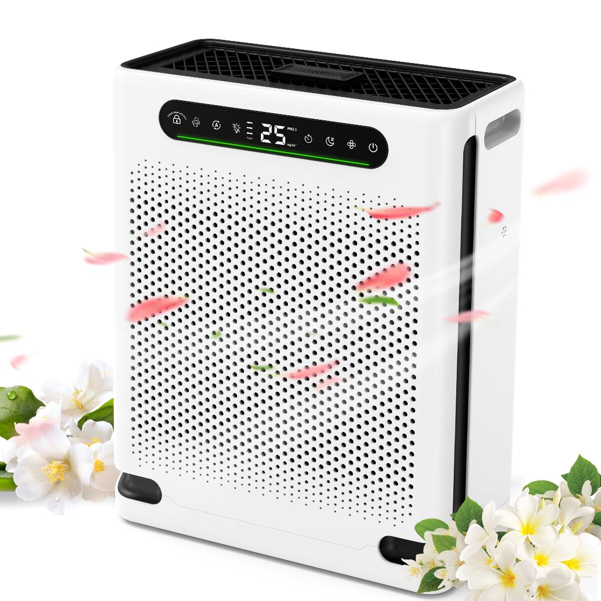 Xenonlab - HEPA Air Purifiers for Home Large Room Covers 2600 Ft², Air Cleaner for Pet Hair Odors Smoke Dust - White