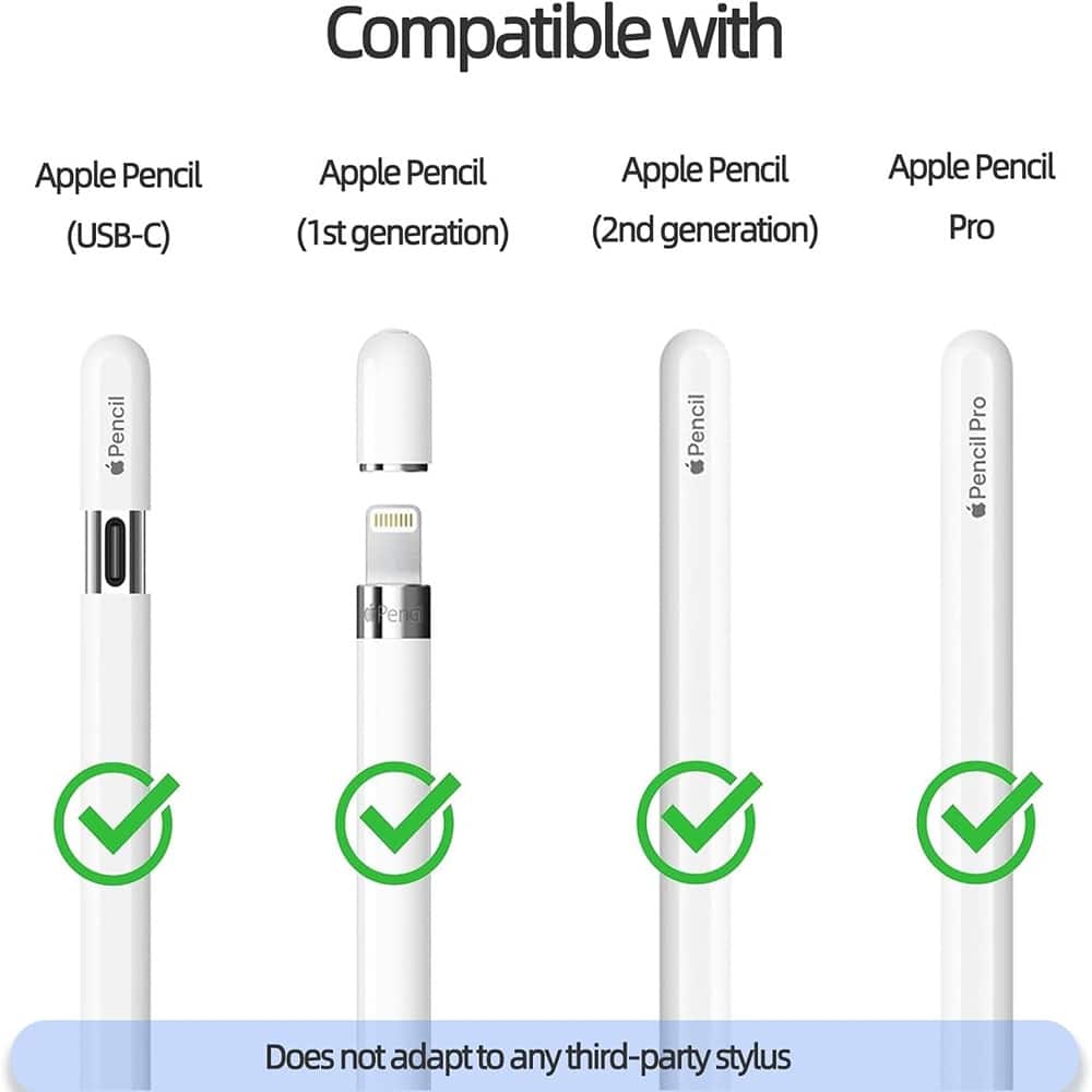 RTMB Upgraded Apple Pencil Tips with Case No Wear Out Fine Point