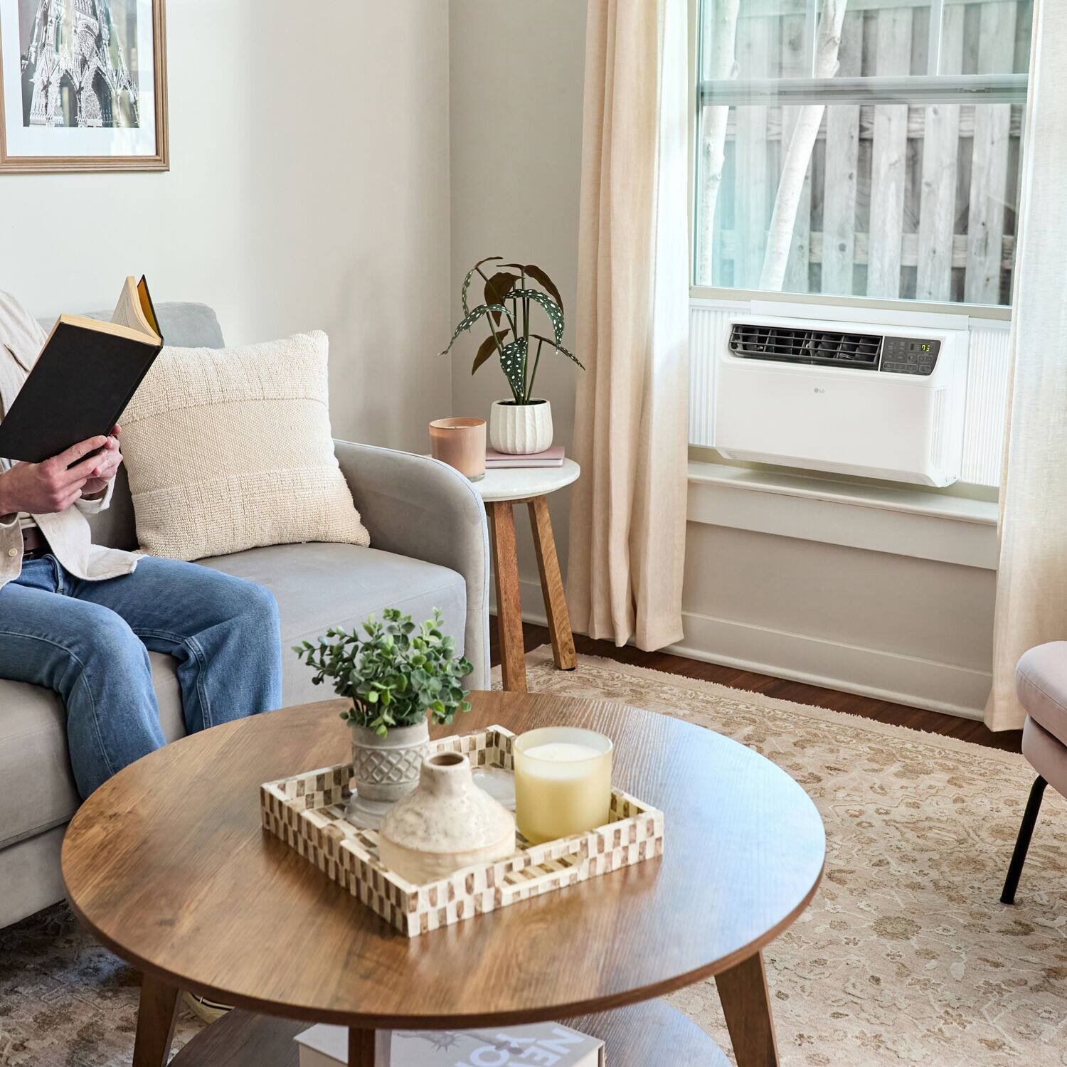 Alt View 24. LG - 12,000 BTU Dual Inverter Smart Window Air Conditioner - White.