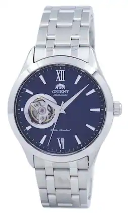 Orient - Oxford Open Heart 22 Jewels Automatic FAG03001D0 Mens Watch Stainless Steel 50M - Silver, Blue