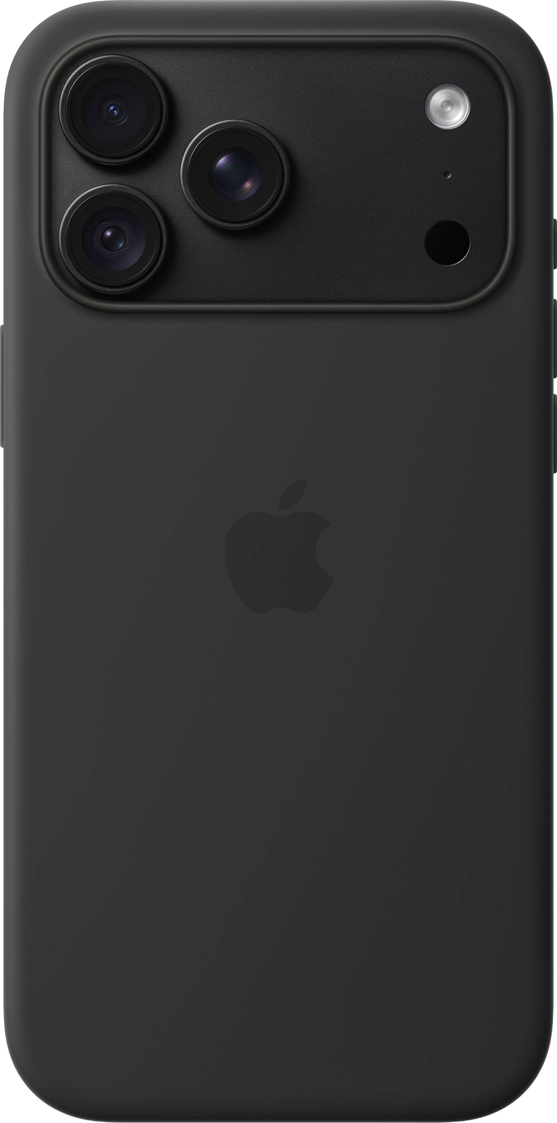 Front. Apple - iPhone 18 Pro Max Silicone Case with MagSafe (2026) - Black.