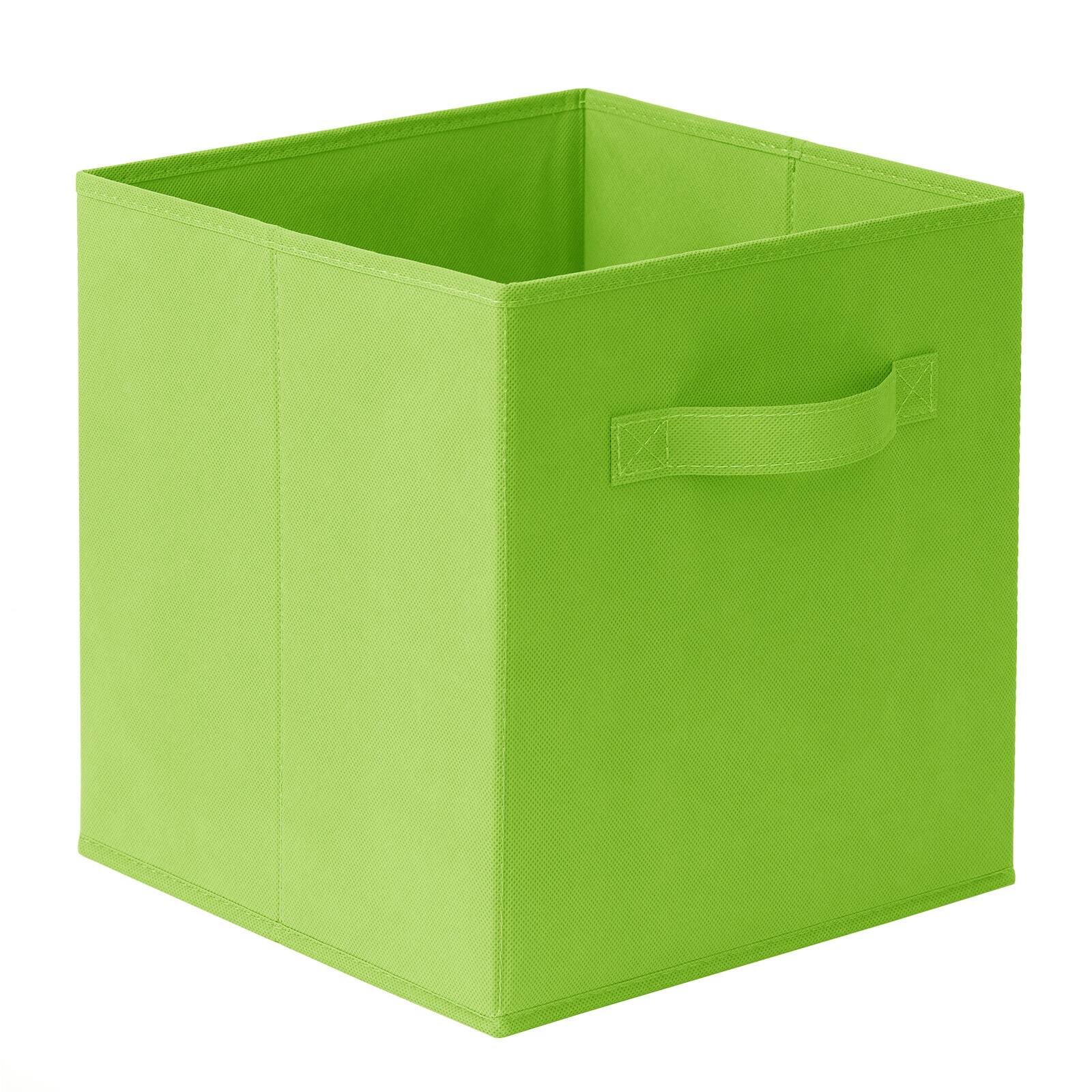 Alt View 8. Casafield - (Set of 6) Collapsible Fabric Cubes - Storage Bins - Lime Green.