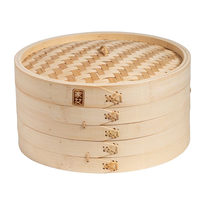 Escali - Joyce Chen 2-Tier Bamboo Steamer Baskets, 12-Inch - Natural