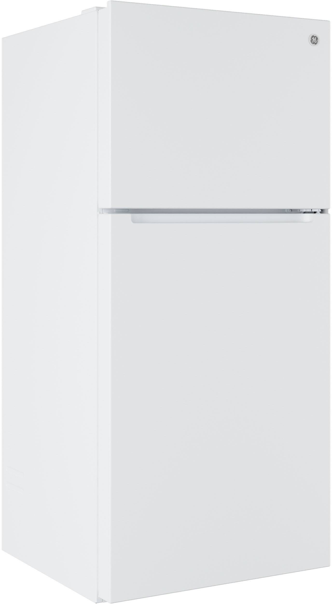 Alt View 25. GE - 30 in. Wide 21 Cu. Ft. Freestanding Garage Ready Top Freezer Refrigerator with Bright LED Lighting - White.