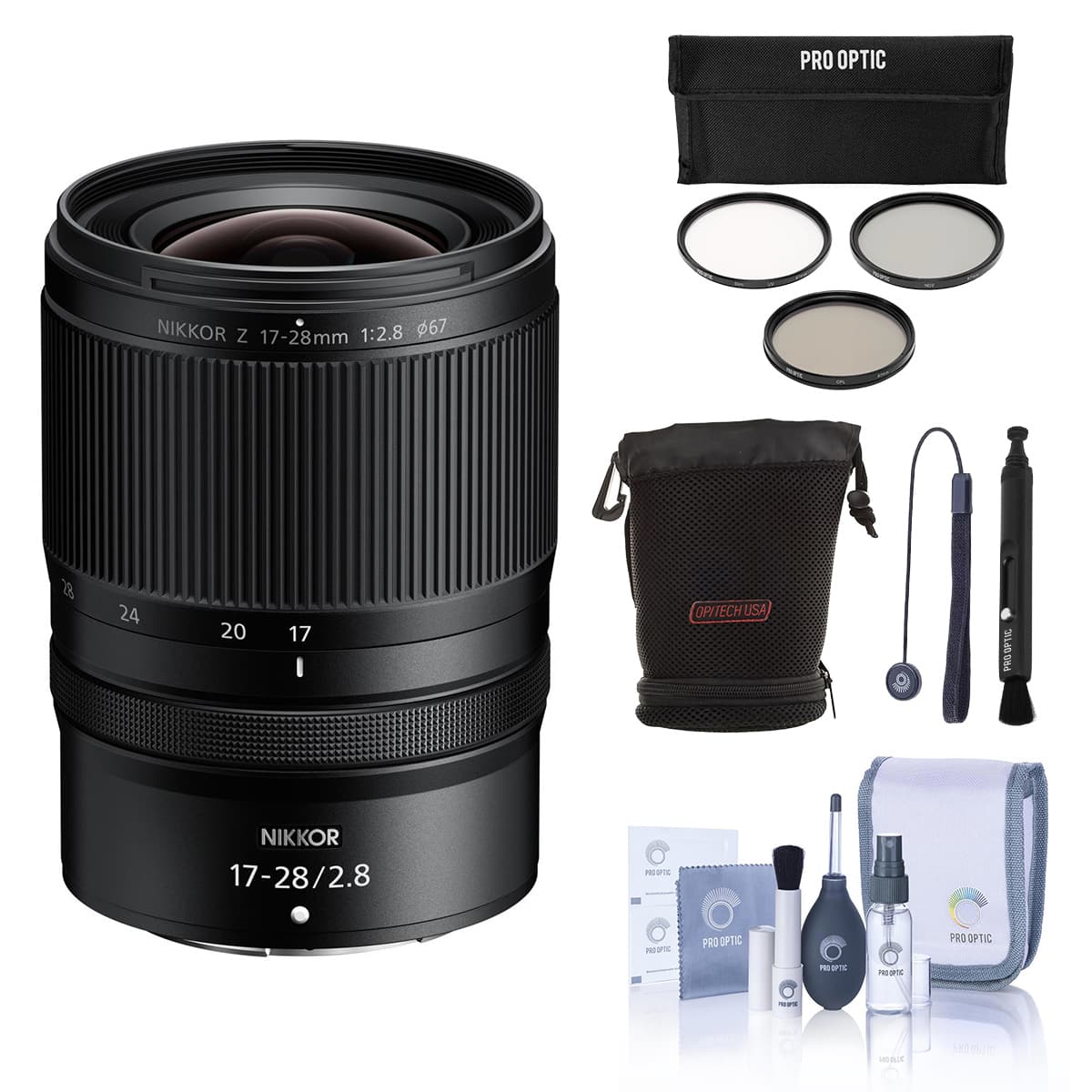 Bundle - Nikon - NIKKOR Z 17-28mm f/2.8 Lens with 67mm Filter Kit, Soft Lens Case, Lens Cleaner, Cleaning Kit, Universal price history on PriceWatchPro