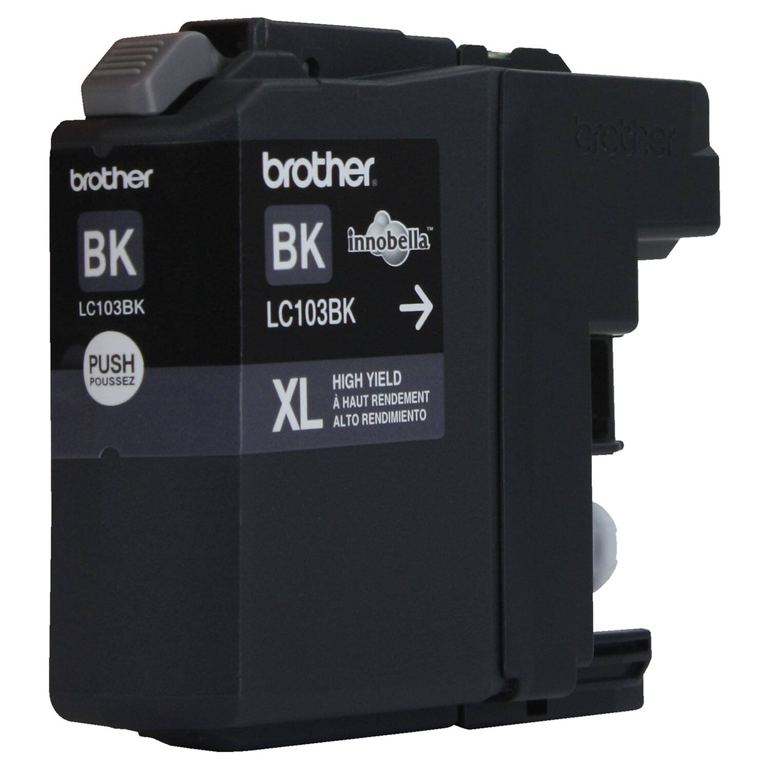 Brother BK LC103BK  
innobella  
PUSH POUSSEZ  
HIGH YIELD XL  
A HAUT RENDEMENT  
ALTO RENDIMIENTO
