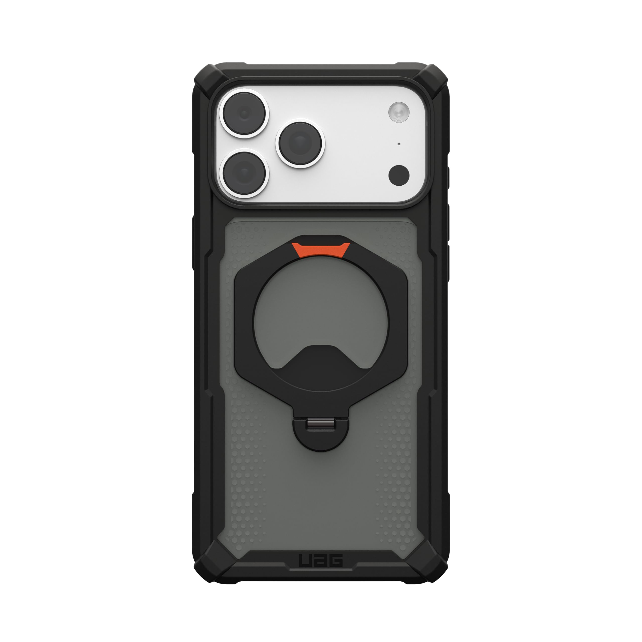 Alt View 3. UAG - iPhone 18 Pro Max Case/iPhone 17 Pro Max Case with 360 Kickstand, MagSafe & Camera Control Cover Button, Plasma XTE 360 - Black/Orange.